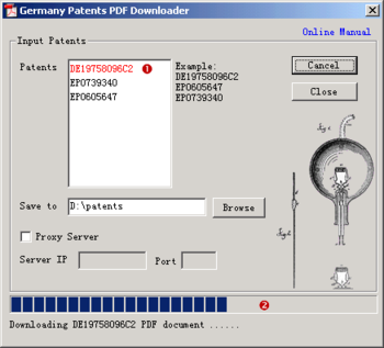 Germany Patents PDF Downloader screenshot