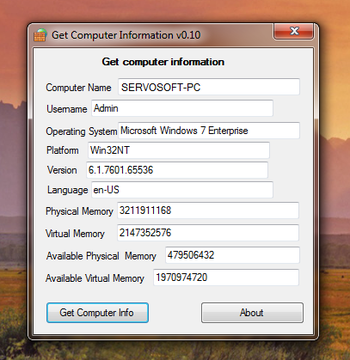 Get Computer Info screenshot