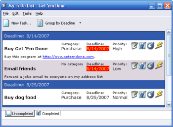 Get em Done ToDo screenshot