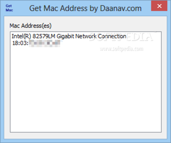 Get Mac Address screenshot