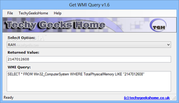 Get WMI Query screenshot