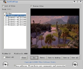 GetFlvPlay Tool screenshot