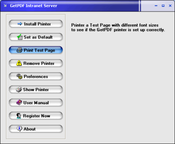 GetPDF Intranet Server screenshot
