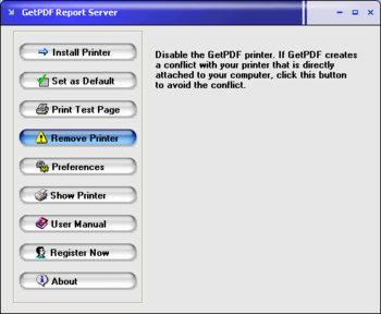 GetPDF Report Server screenshot