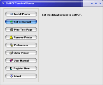 GetPDF Terminal Server screenshot 2