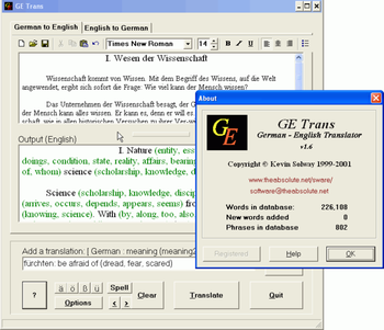 GETrans - German to English Translator screenshot 2