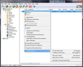 GetRight screenshot