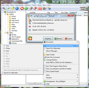 GetRight Pro screenshot 2