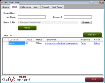 GetVConnect Server Software screenshot