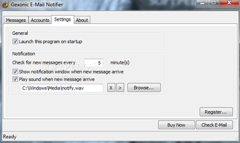 Gexonic E-Mail Notifier screenshot 3