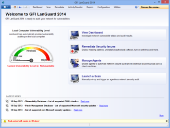 GFI LanGuard (formerly LANguard Network Security Scanner) screenshot