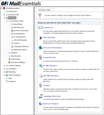 GFI MailEssentials for Exchange/SMTP screenshot 3