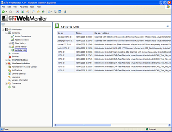 GFI WebMonitor for ISA Server screenshot