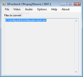 GFrontEnd for ffmpeg2theora screenshot