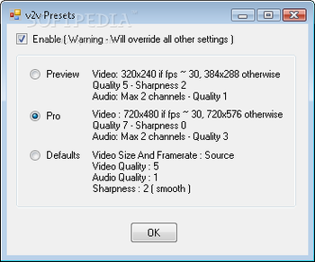 GFrontEnd for ffmpeg2theora screenshot 4