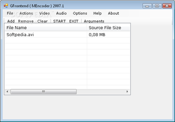 GFrontEnd for MEncoder screenshot