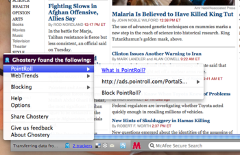 Ghostery screenshot