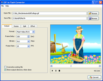 GIF to Flash Converter screenshot
