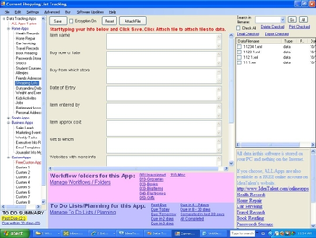 Gift Shopping Lists Manager screenshot