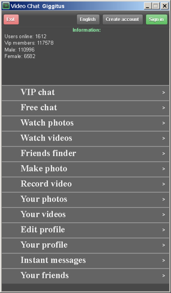Giggitus Video Chat screenshot