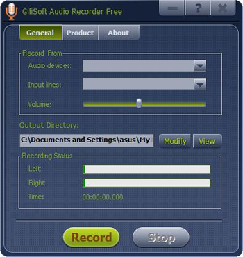 GiliSoft Audio Recorder Free screenshot