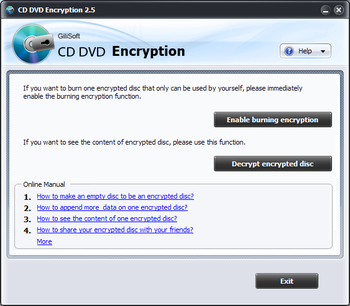 GiliSoft CD DVD Encryption screenshot 2