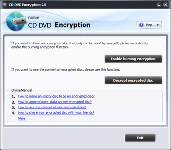 GiliSoft CD DVD Encryption screenshot