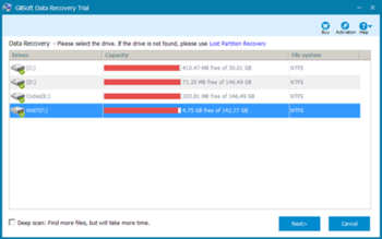 Gilisoft Data Recovery screenshot