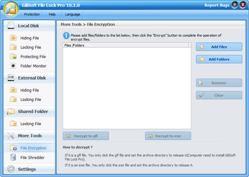 GiliSoft File Lock screenshot