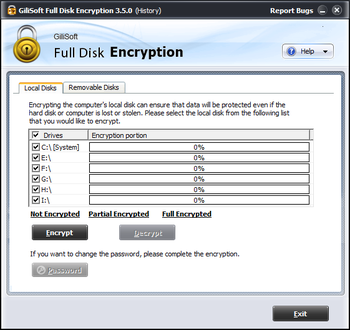 GiliSoft Full Disk Encryption screenshot