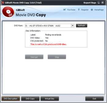 GiliSoft Movie DVD Copy (formerly GiliSoft DVD CSS Decryption) screenshot