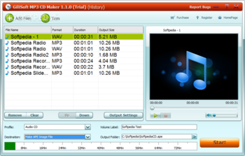 Gilisoft MP3 CD Maker screenshot