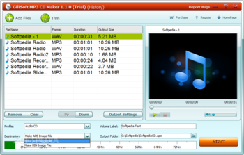 Gilisoft MP3 CD Maker screenshot 2