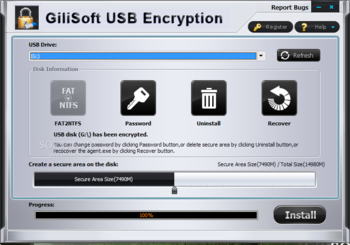 GiliSoft USB Encryption screenshot