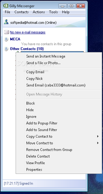 Gilly Messenger screenshot