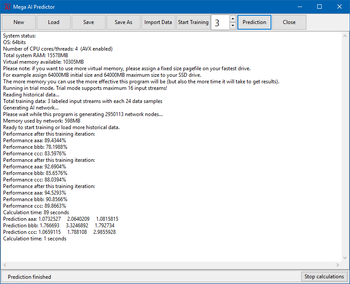 GiMeSpace Mega AI predictor screenshot