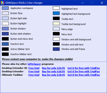 GiMeSpace Win 8 & 10  Color Changer screenshot