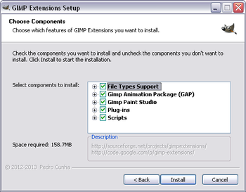 GIMP Extensions screenshot
