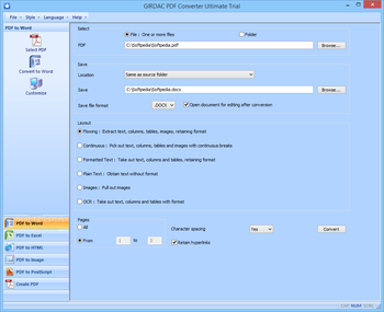 GIRDAC PDF Converter Ultimate screenshot