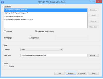 GIRDAC PDF Creator Pro screenshot