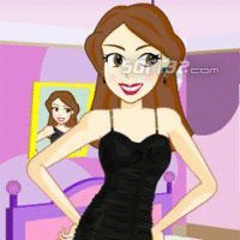 Girl In Black Dress Up Game screenshot 2