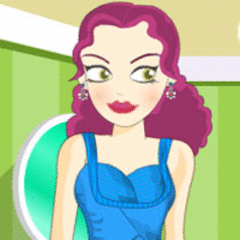 Girl In Blue Dress Up Game screenshot