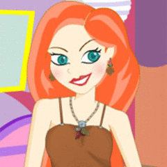 Girl In Brown Dress Up Game screenshot