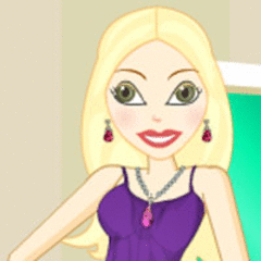 Girl In Violet Dress Up Game screenshot