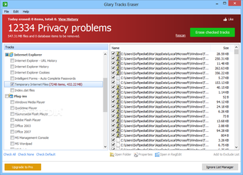 Glary Tracks Eraser screenshot 2