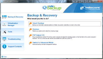 GlobalSCAPE CuteBackUp screenshot