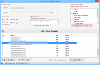 Gmail Email Address Grabber screenshot