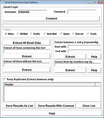 Gmail Extract Email Data Software screenshot