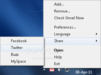 Gmail Notifier screenshot