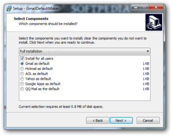 GmailDefaultMaker screenshot